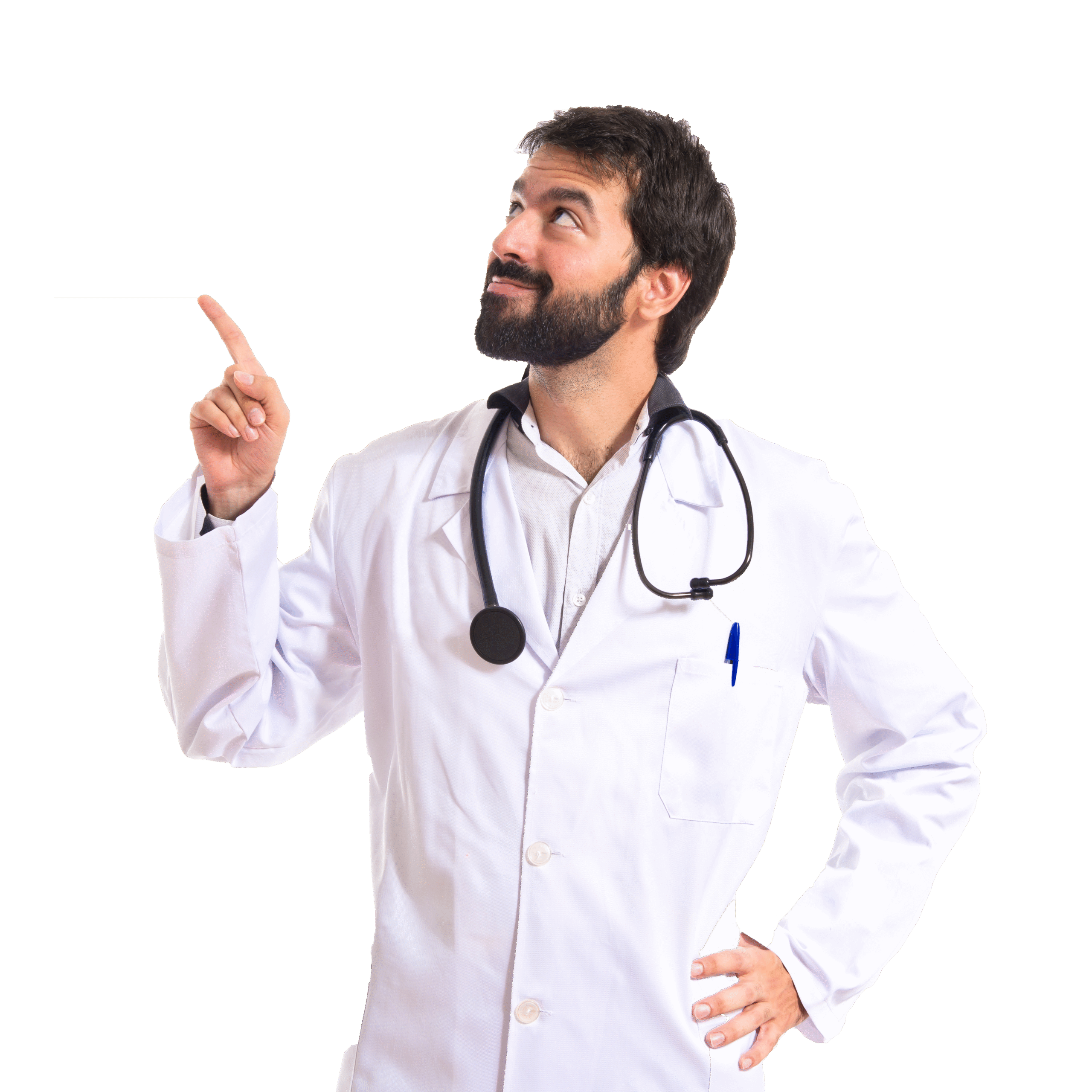 doctor-thinking-isolated-white-background